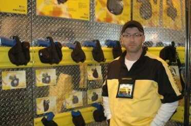 photo 4 Company President Jarrod Barr with the CrossFire holsters.