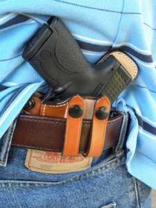 Smith & Wesson M&P-9 Shield - Range Report - New Gun Review DeSantis Cozy Partner, M&P9