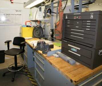 Well thought out workspace, like this gunsmith station at Quantico's USMC Precision Weapons Section, will make day-to-day operations more efficient and, ultimately, your business more profitable. 