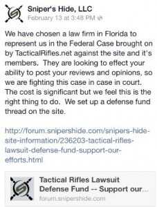 Please note that the forum members **are not** part of this lawsuit, Only one is a defendant. If you haven't been served, you haven't been sued.  