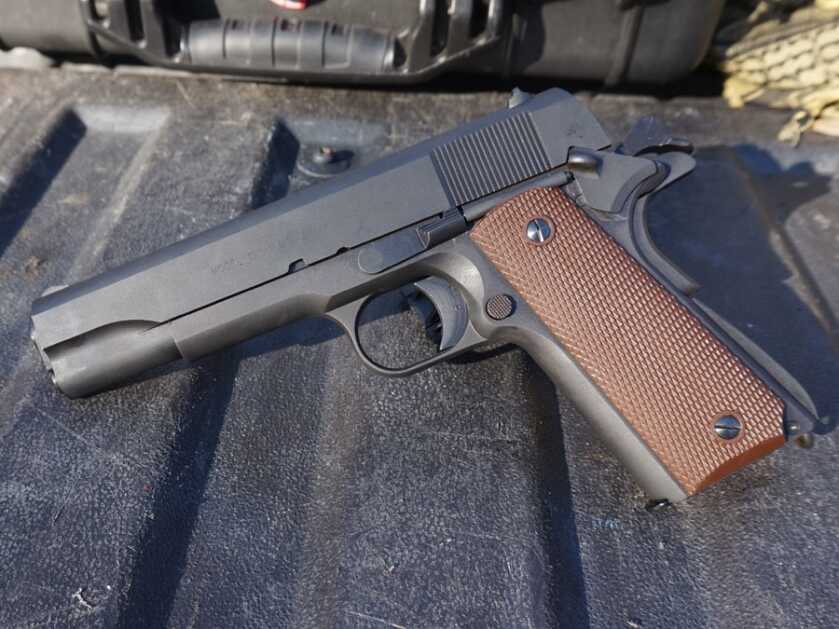 The Auto Ordnance 1911A1 is true to the original, but you can even get one that's MA compliant, if you must.