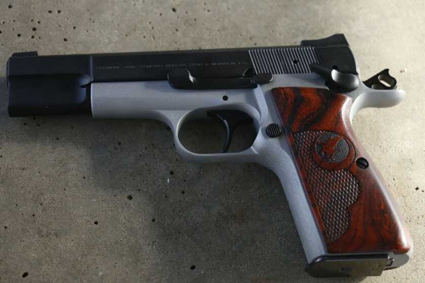 Nighthawk Custom Hi Power with beavertail and gold bead sight