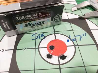 The Compass met its one minute of angle accuracy guarantee with match ammo.