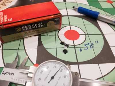 The Federal Premium 168-grain match grade load turned in the best 100-yard groups.