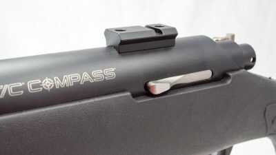 The Compass comes with scope ring bases installed, so adding an optic requires only the right size rings.