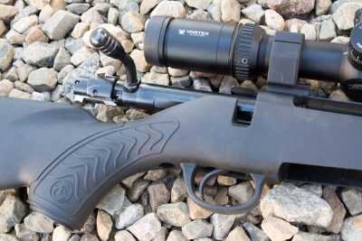 The bolt throw is 60 degrees so optics won't get in the way.