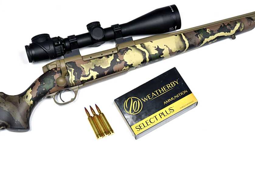 Weatherby Mark V First Lite 257 Weatherby Magnum rifle in camo, best used classic Mark V magnum 2026