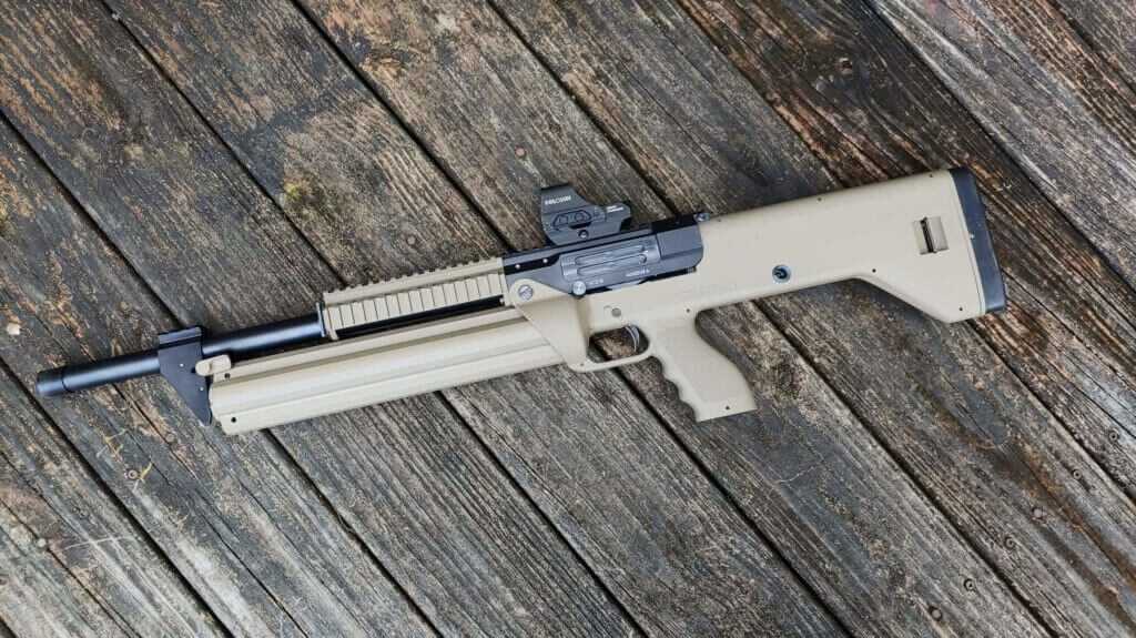 SRM 1216 bullpup shotgun with detachable rotary tube magazine