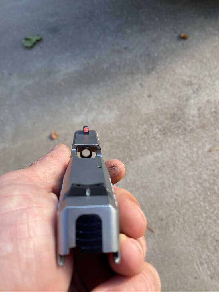 XS Minimalist orange tritium front sight