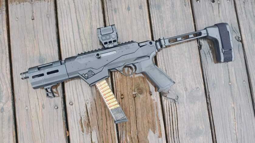 Holosun AEMS red dot on a pistol caliber carbine, best Holosun red dot for ARs and PCCs 2026
