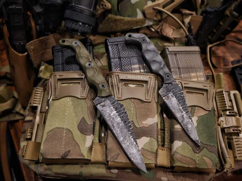 Stroup TU2 and Bravo 5 fixed blade knives with G10 handles, best American-made fixed blade 2026