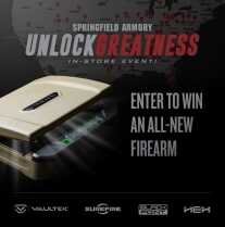 Springfield Armory Announces 'Unlock Greatness' September 3rd In-Store Giveaway Event