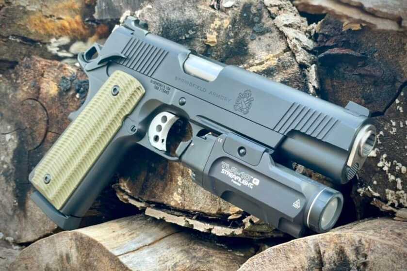 Streamlight TLR-10G green laser weapon light on pistol