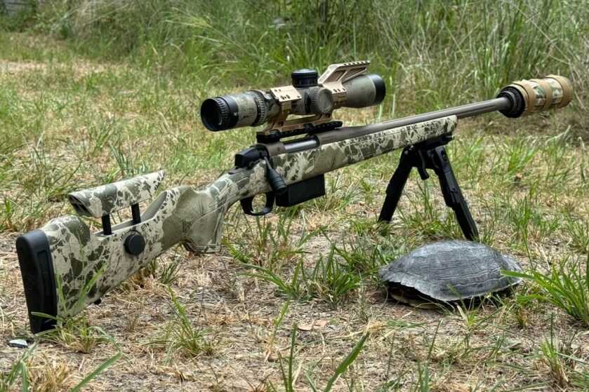 CVA Cascade Varmint Hunter .223 rifle in Realtree camo, best coyote rifle for suppressed stand hunting 2026