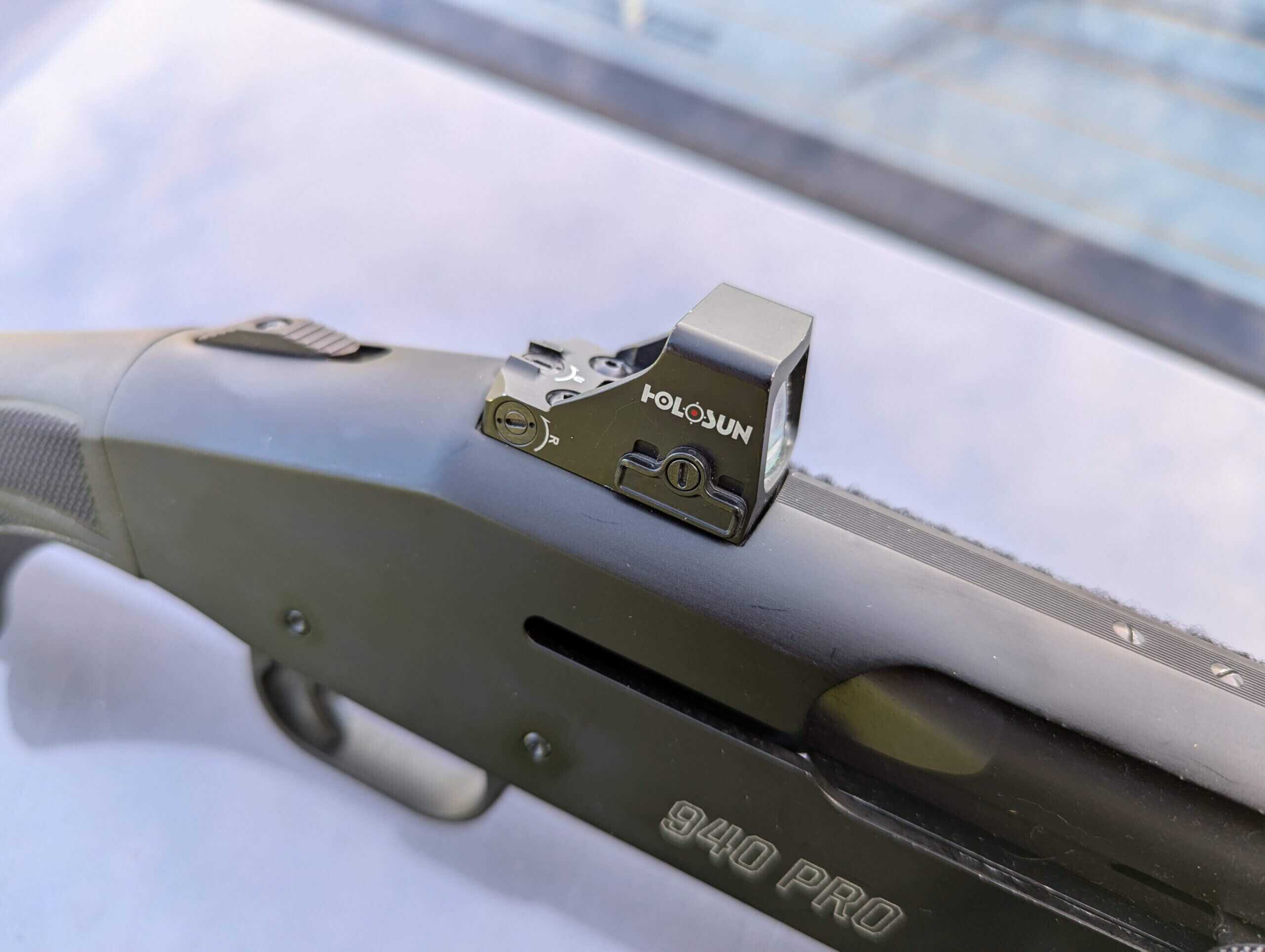 Factory optics cut on the Mossberg 940 Pro Tactical receiver