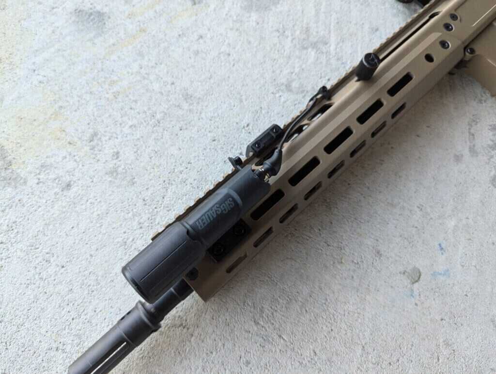 SIG MSR weapon light on rifle