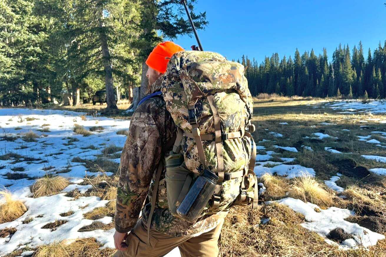 Mystery Ranch Metcalf 75 hunting backpack loaded with camp gear, best hunting backpack overall