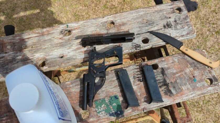 field stripped gun