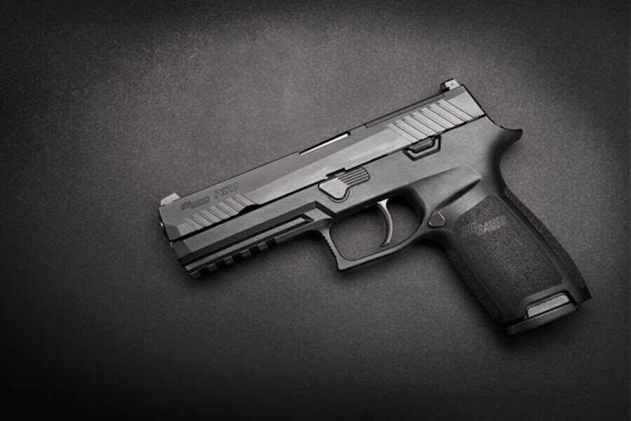 A SIG Sauer P320 pistol.