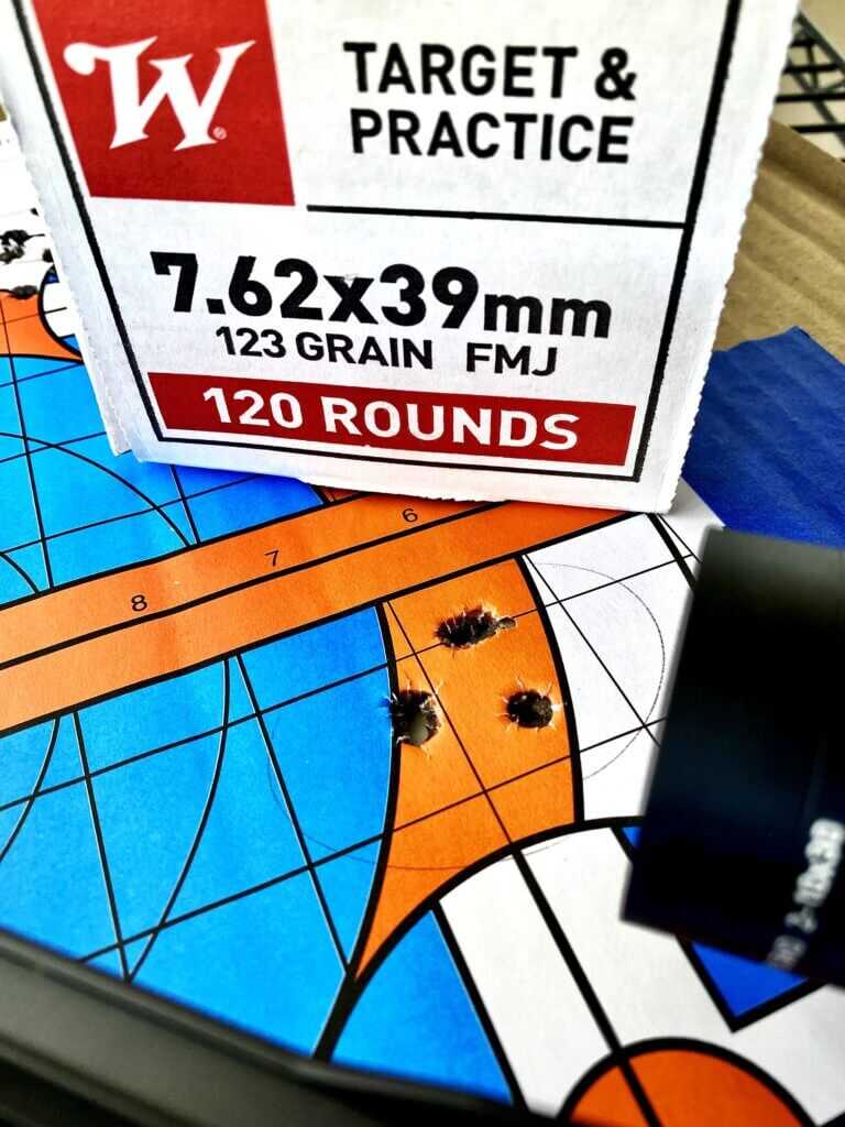 3 shot group on target