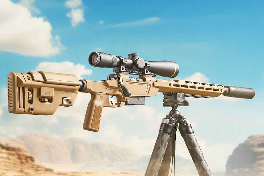 A Springfield Armory heatseeker on tripod.
