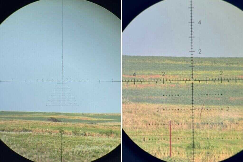 looking into a rifle scope