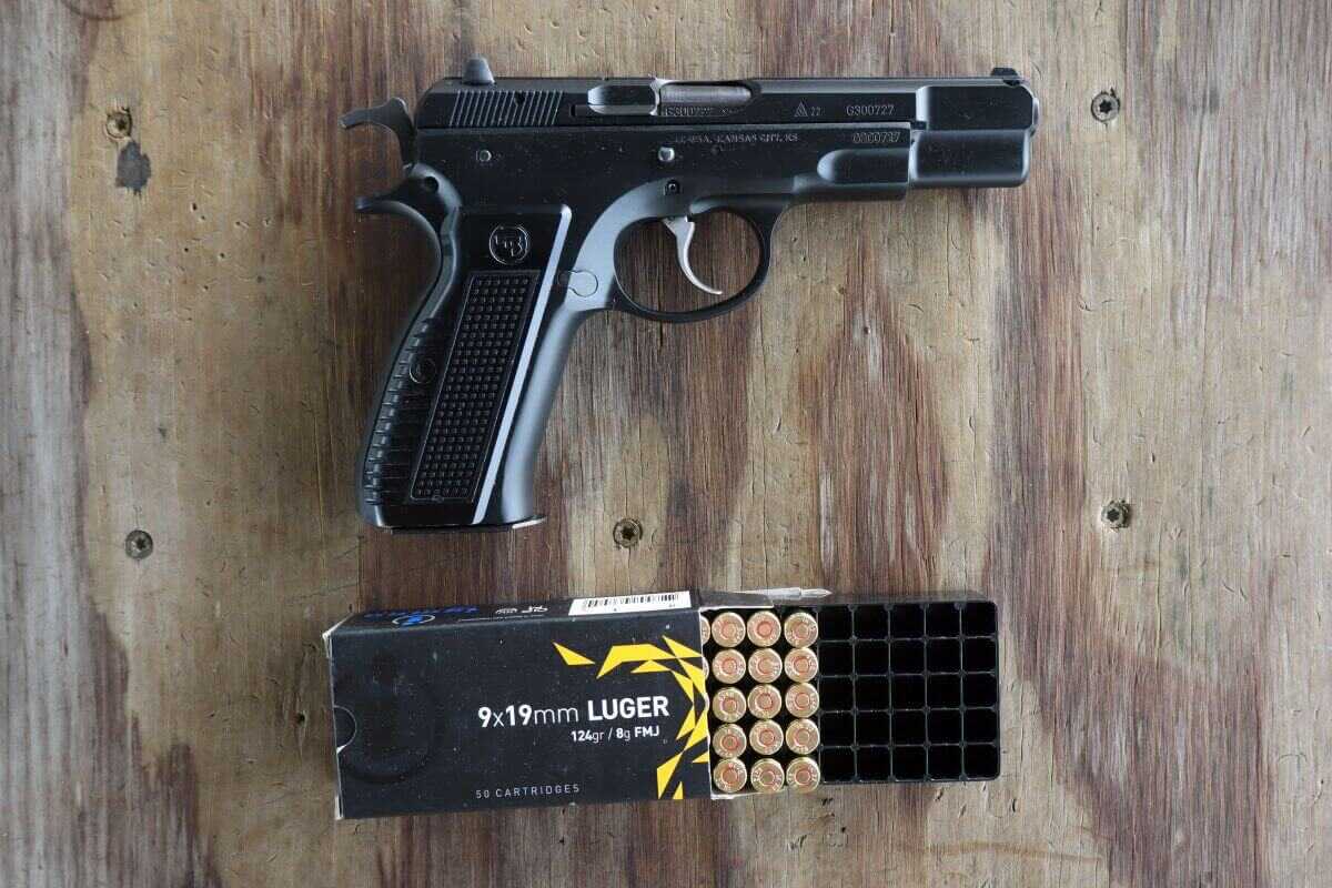 Right side of the CZ 75 B pistol