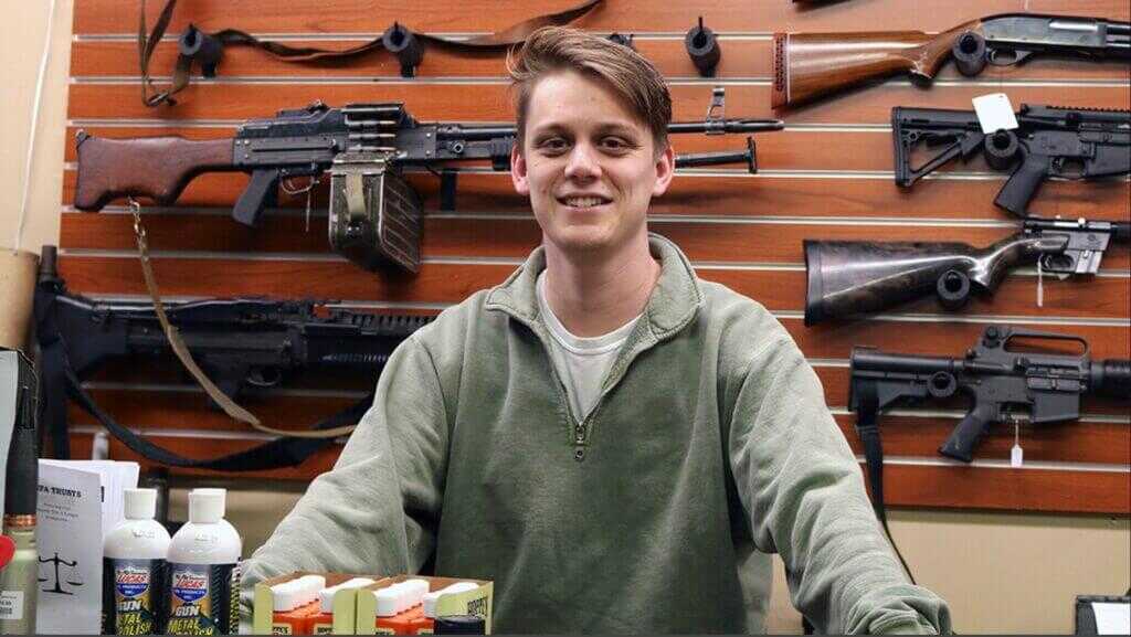 man at gunstore