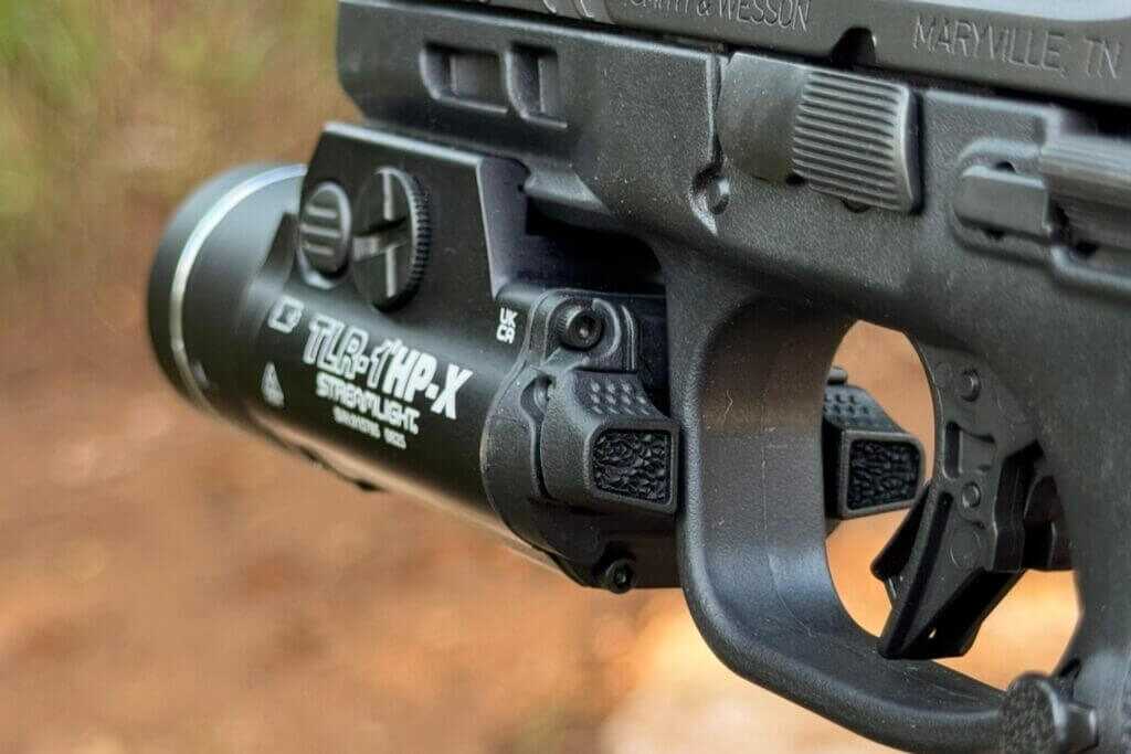 TLR-1 HP-X rear ambidextrous paddles close up
