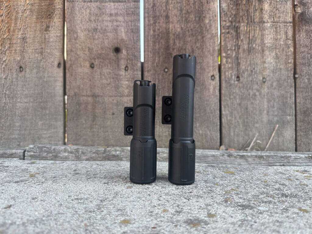 SIG FOXTROT MSR Compact and MSR Full-Size weapon lights side by side