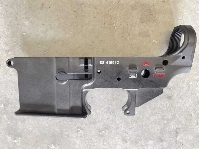 HK416 furniture including 9 inch quad rail, convex E1 buttstock, and battle grip