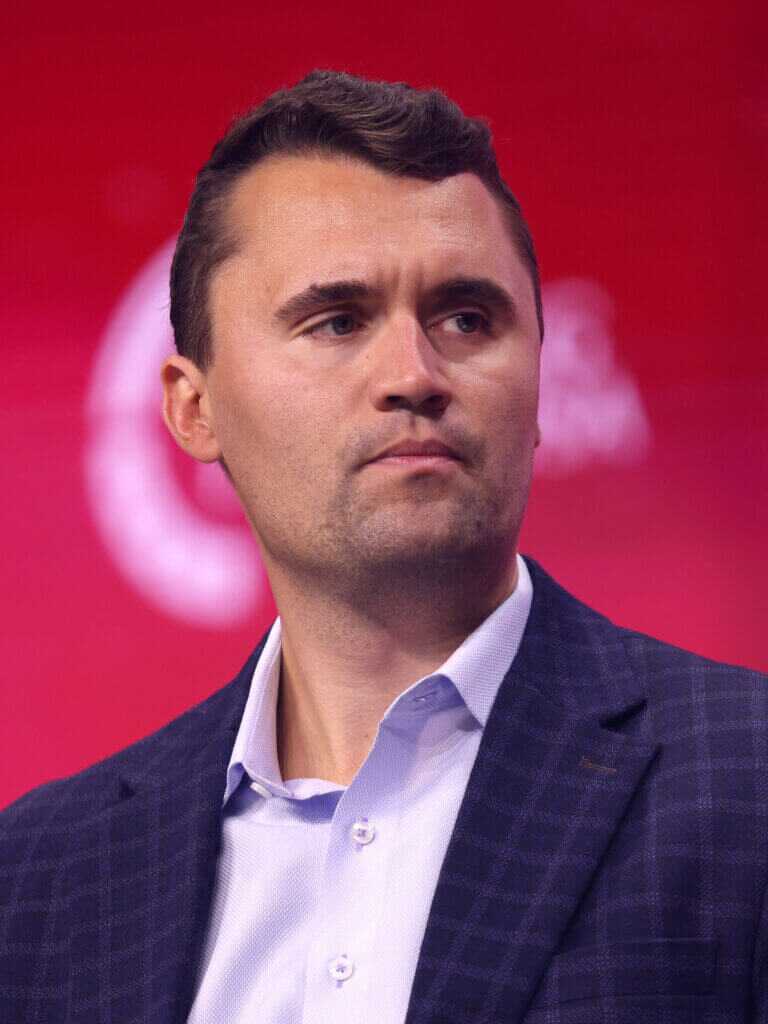 Charlie Kirk speaking, referenced in context of narrative-driven violence and mischaracterization