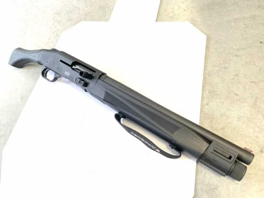 Mossberg 990 Aftershock compact 12 gauge semi auto on range