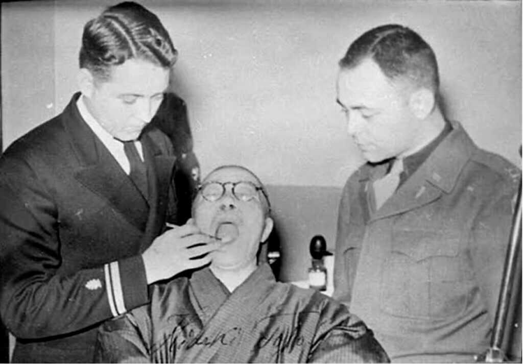 American Navy dentists prepared dentures for Hideki Tojo at Sugamo Prison