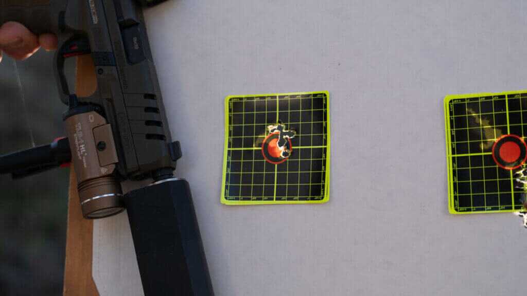SAR9 SOCOM accuracy testing results on paper with subsonic ammo