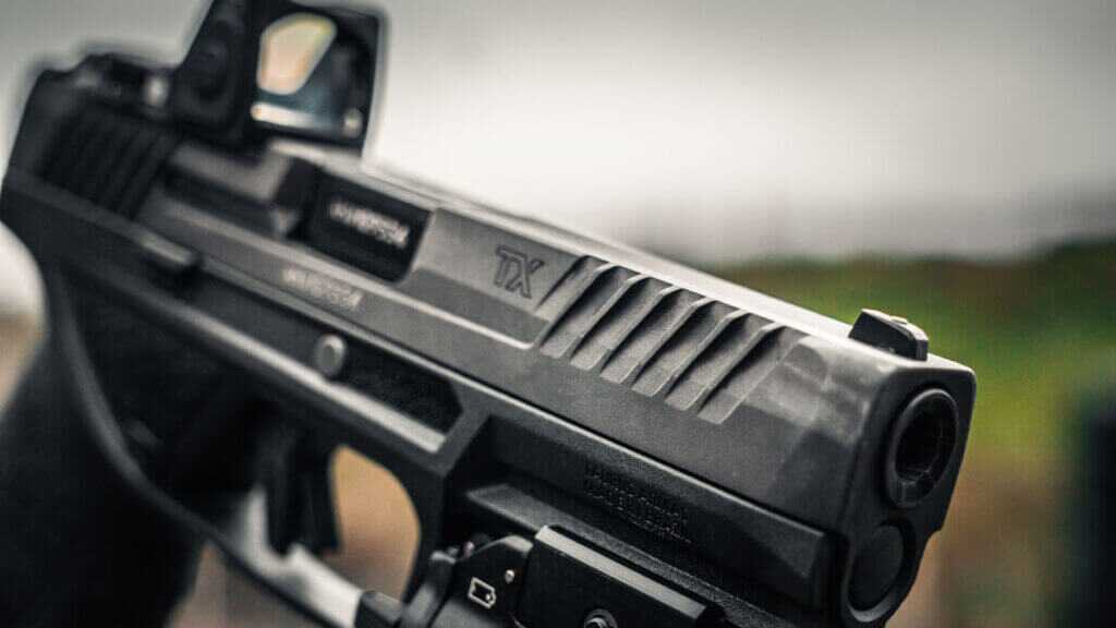 Taurus TX9 slide with aggressive forward and rear serrations