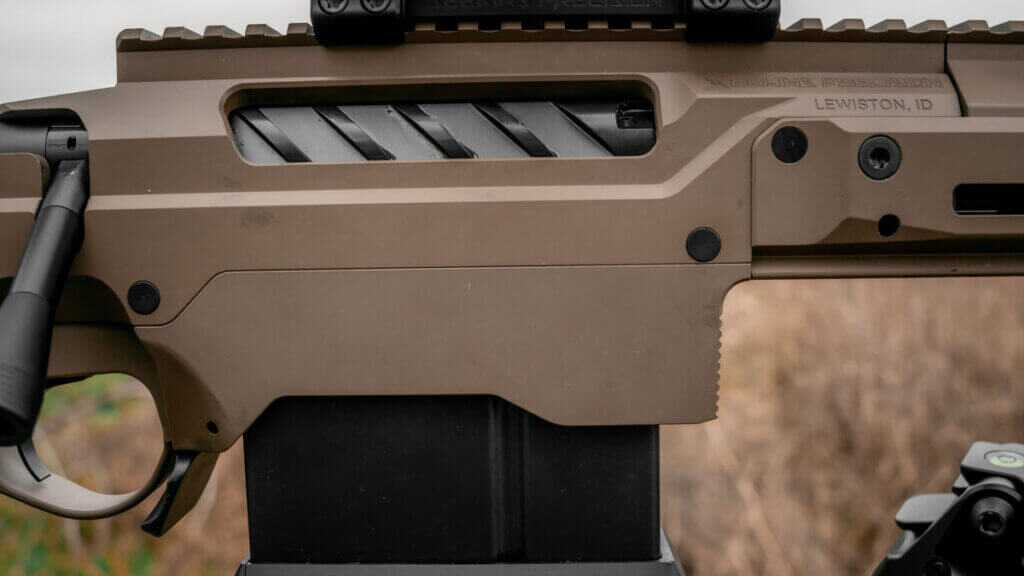 One-piece steel receiver with integrated 20 MOA rail on the Seekins SIC