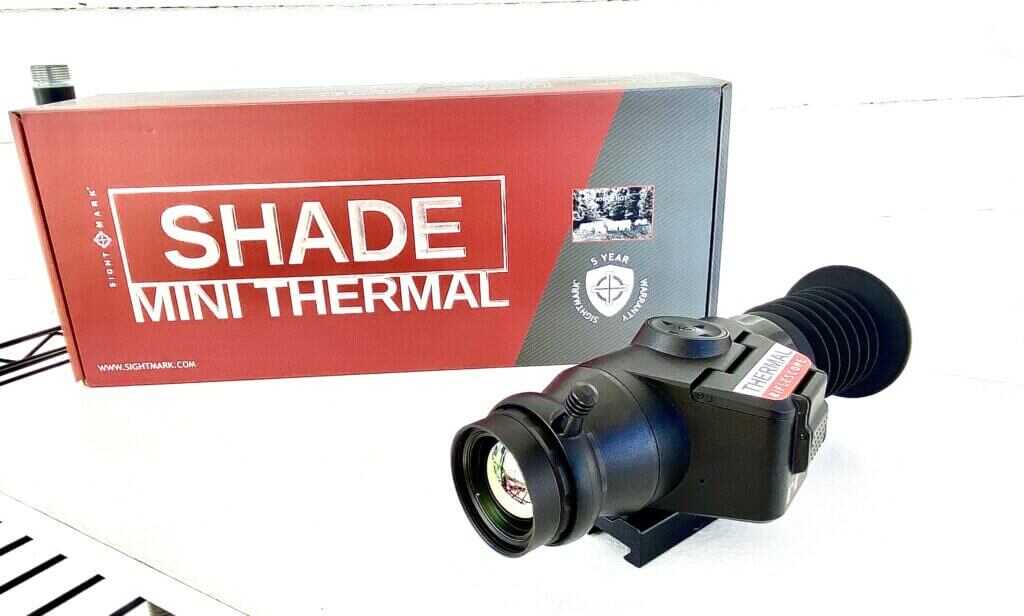 Sightmark Shade 3.5-28x30 Thermal Scope mounted and ready for night hunting field use