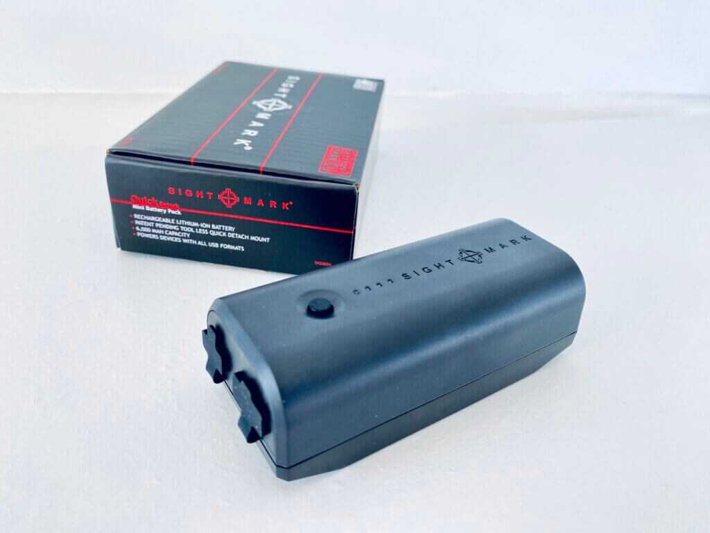 Sightmark Mini QD External Battery Pack mounted accessory for extended thermal scope runtime