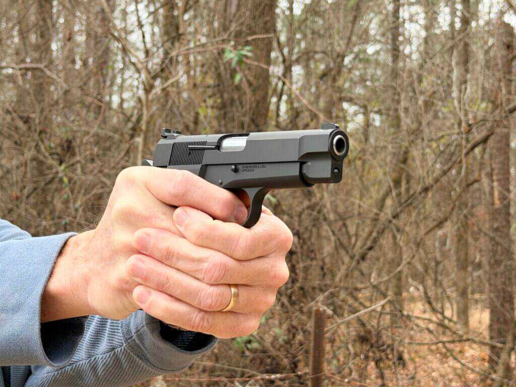 Springfield Armory SA-35 4-inch at the range with tested defensive 9mm loads, showing reliability with premium carry ammunition
