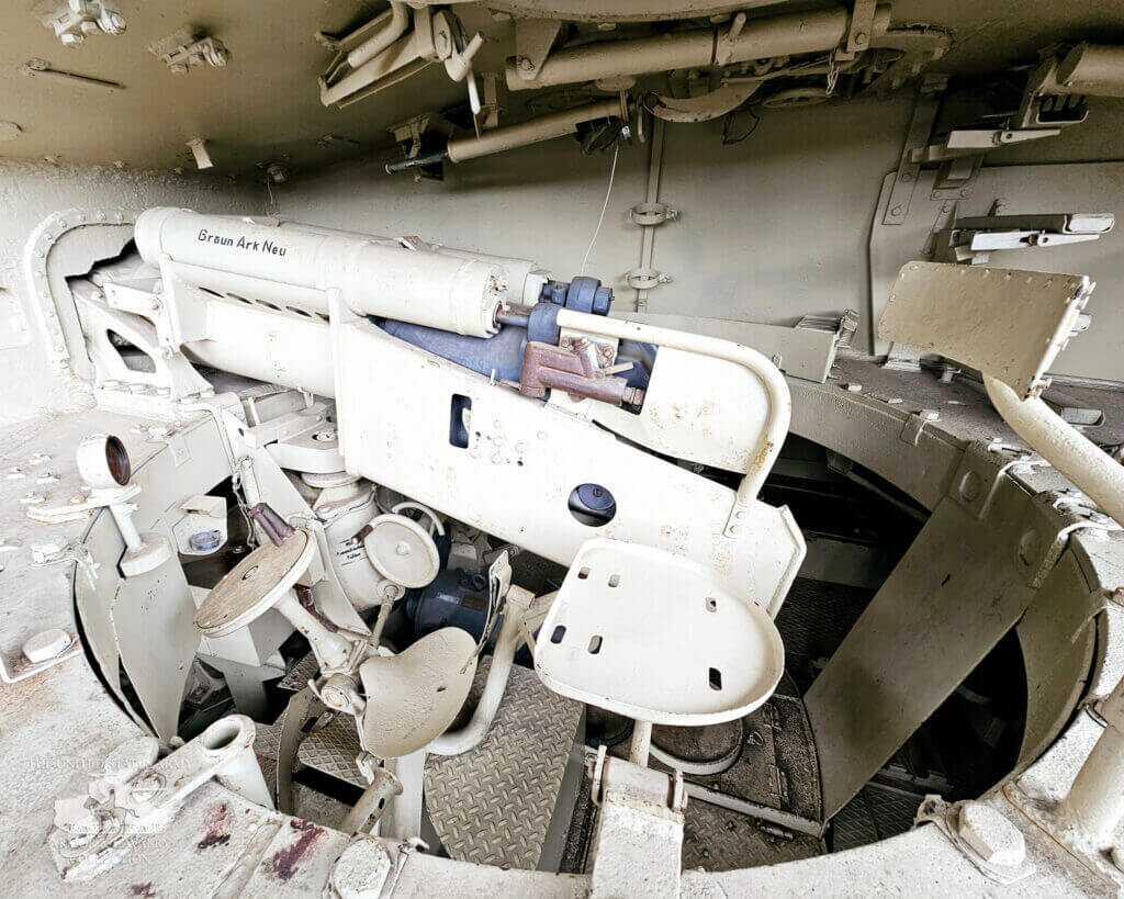 Interior view of a Tiger II gun compartment showing how cramped Germany's massive heavy tank really was