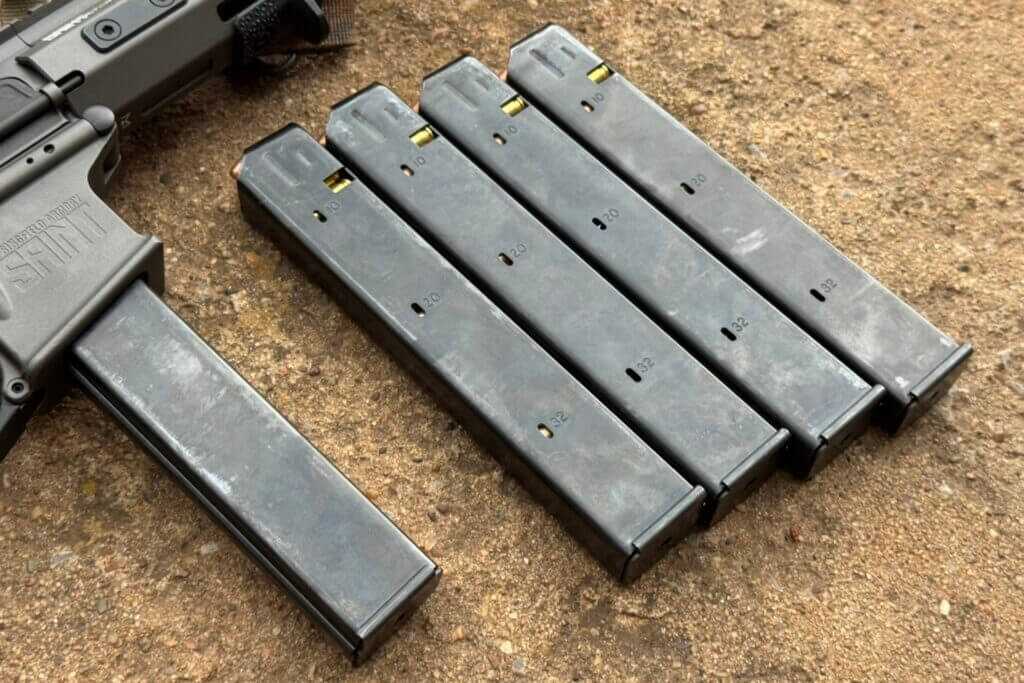 Colt-pattern 32-round metal magazines for Springfield Armory SAINT Victor 9mm PDW