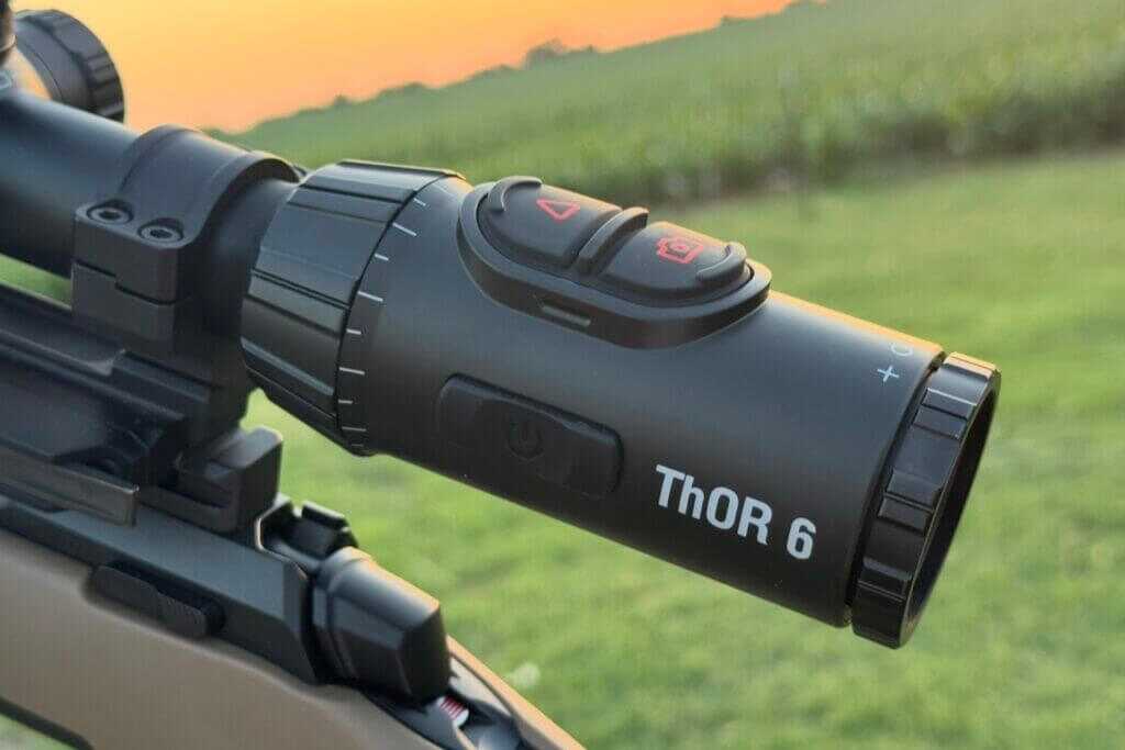ATN ThOR 6 Elite LRF 640 control buttons on ocular bell and top turret