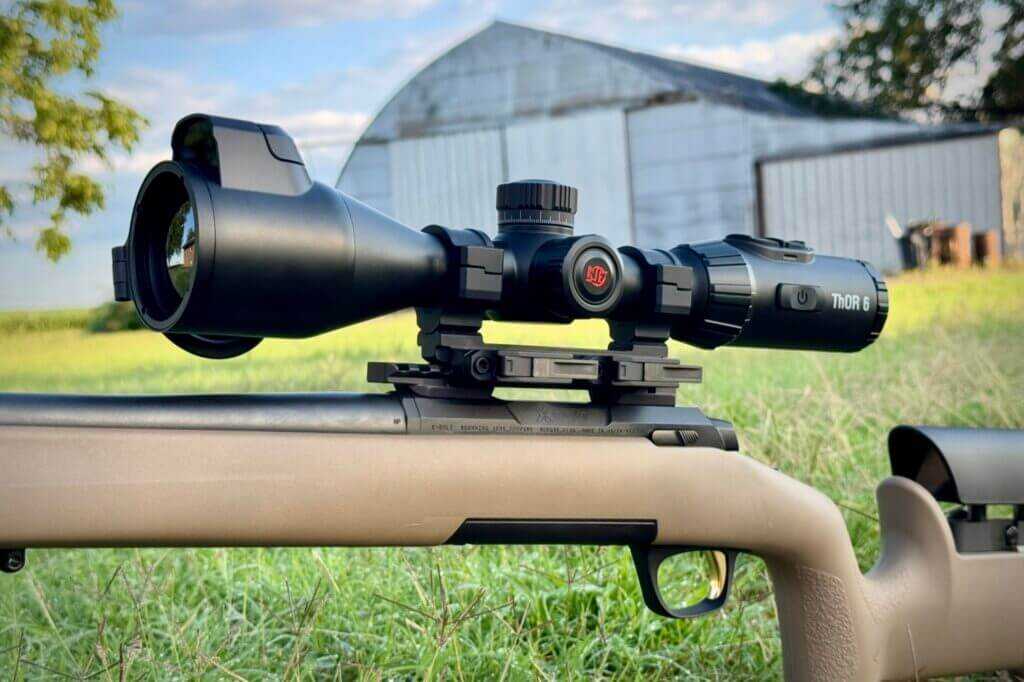 ATN ThOR 6 Elite LRF 640 thermal scope mounted for field testing