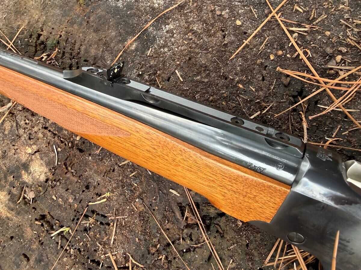 Ruger No. 1 quarter rib with folding rear sight and integral scope mounts