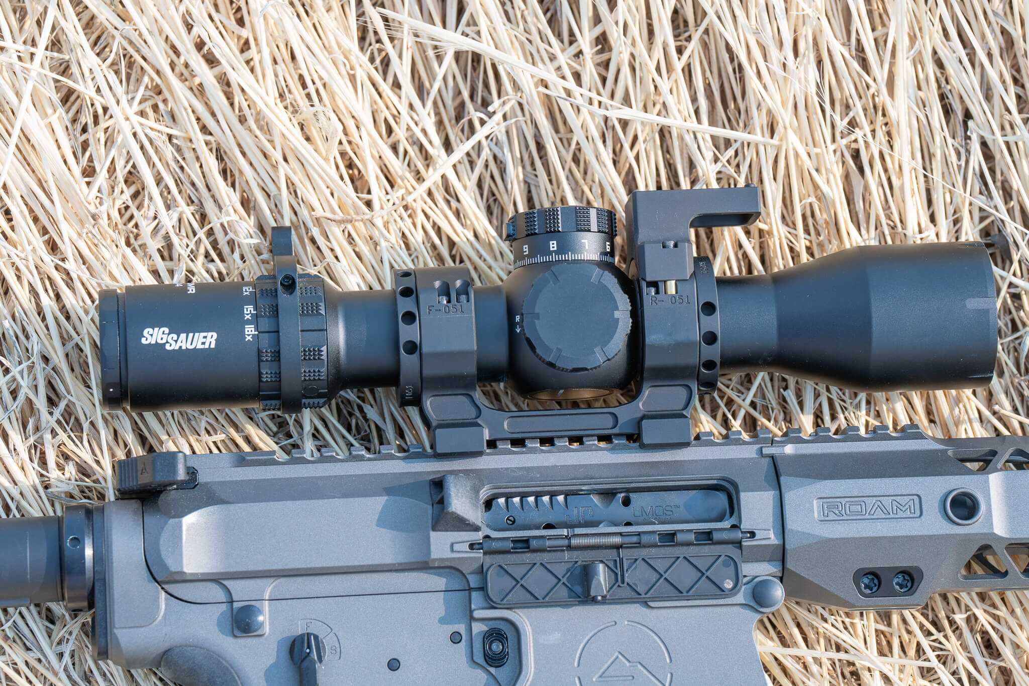 Project 47 Arms Force 360 collet scope mount on a rifle, best overall scope mount 2026