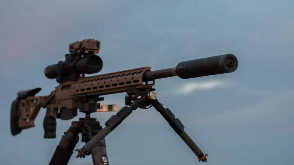 Tenet Vesper lightweight titanium suppressor configured for hunting and precision rifles