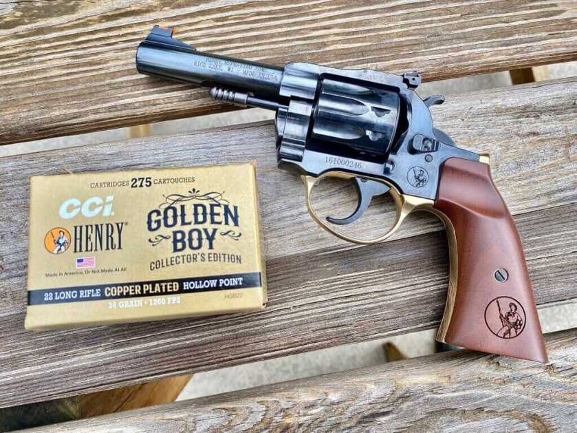 CCI Henry Golden Boy Collector's Edition .22 LR ammunition used in Golden Boy Deadeye accuracy testing