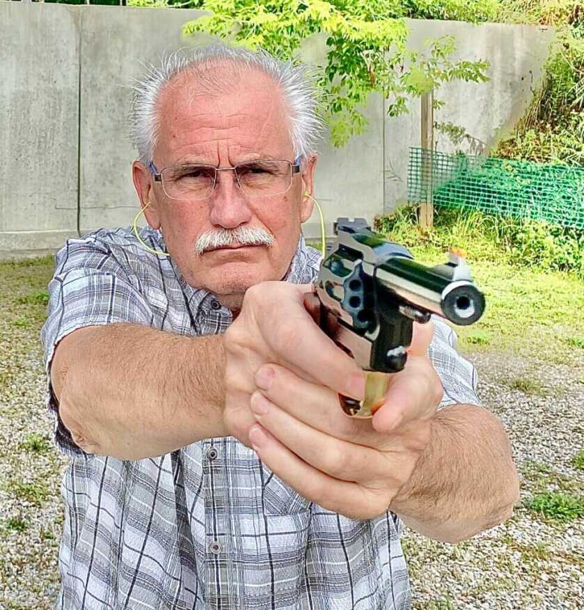 Henry Golden Boy Deadeye Revolver fired offhand in double action during .22 LR testing