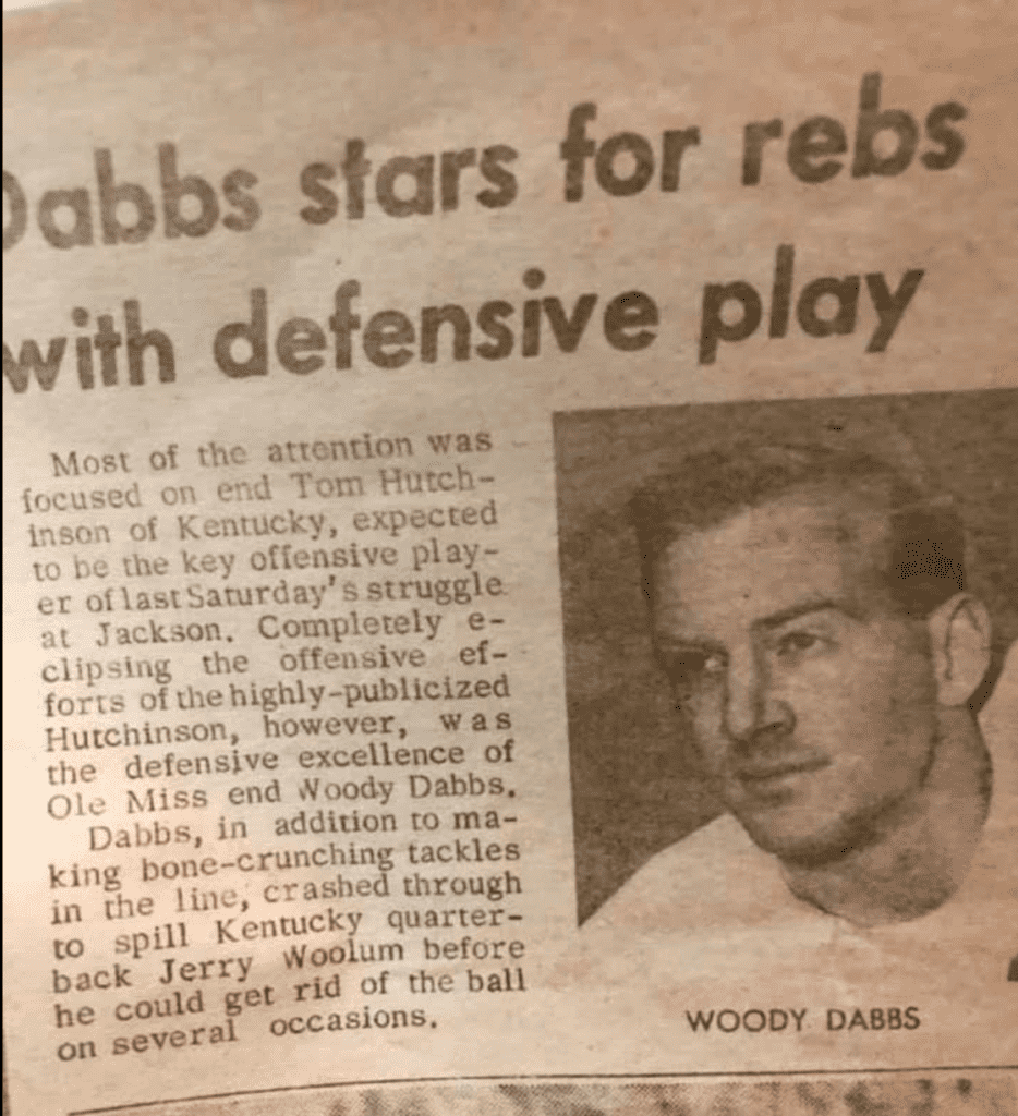 College football photograph of the author's father, an All-American player, introducing the Garrett Trapnell true crime story.